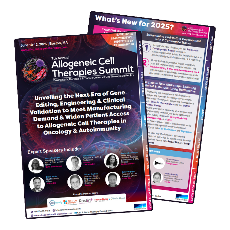 7th Allogeneic Cell Therapies Summit - Full Event Guide Image